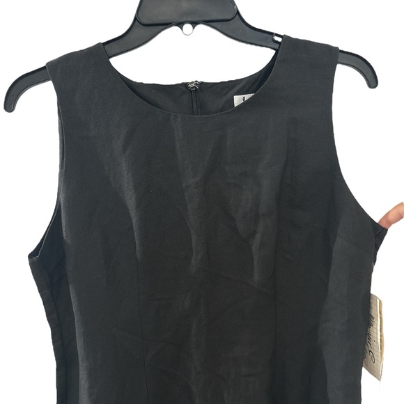 NWT Vintage Jennifer Eden Black Knee-Length Sheath Sleeveless Dress Size 12 - Picture 2 of 12